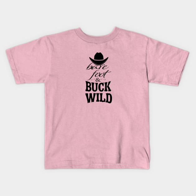 Bare Foot & Buck Wild Kids T-Shirt by Saltee Nuts Designs